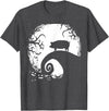 Funny Pig With Moon Halloween Tee Shirt Pig and Moon Halloween T-Shirt - Dark Heather Grey