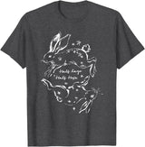 Half Rage Half Hope Rage Resistance Rabbit Resist Sarcastic T-Shirt in Dark Heather Grey