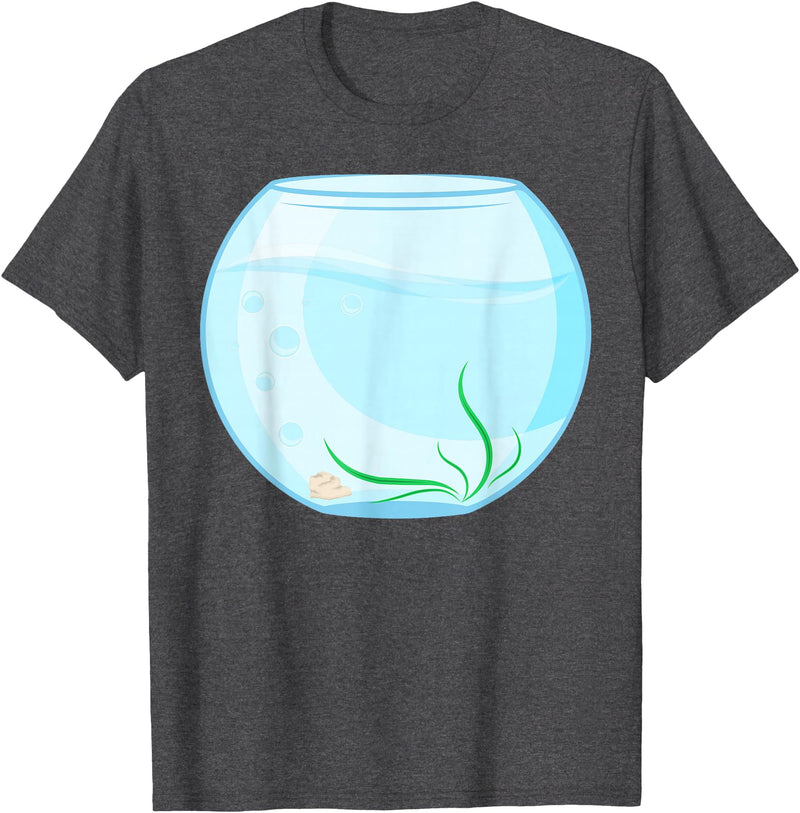 Humours Halloween Fish Bowl Outfits Funny Fish Bowl Costume T-Shirt - Dark Heather Grey