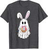 Cute Ghost Bunny Ghost Rabbit Easter Day Rabbit Lover T-Shirt in Dark Heather Grey