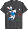 Bunny Playing Golf Golfing Rabbit Easter Sport Men Boys Kids T-Shirt in Dark Heather Grey