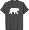 Sasquat Wildlife Silhouette Tees Distressed Black Bear Graphic Silhouette T-Shirt T-Shirt - Dark Heather Grey