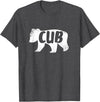 Papa Bear For Men Gifts for Dad Cub Baby Bear Shirt Kids Father's Day T-Shirt T-Shirt - Dark Heather Grey