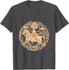 Thor Scandinavia Axe Celtic Raven Runes Norway Viking Symbols Horse Valhalla Scandinavia Raven Gift T-Shirt - Dark Heather Grey