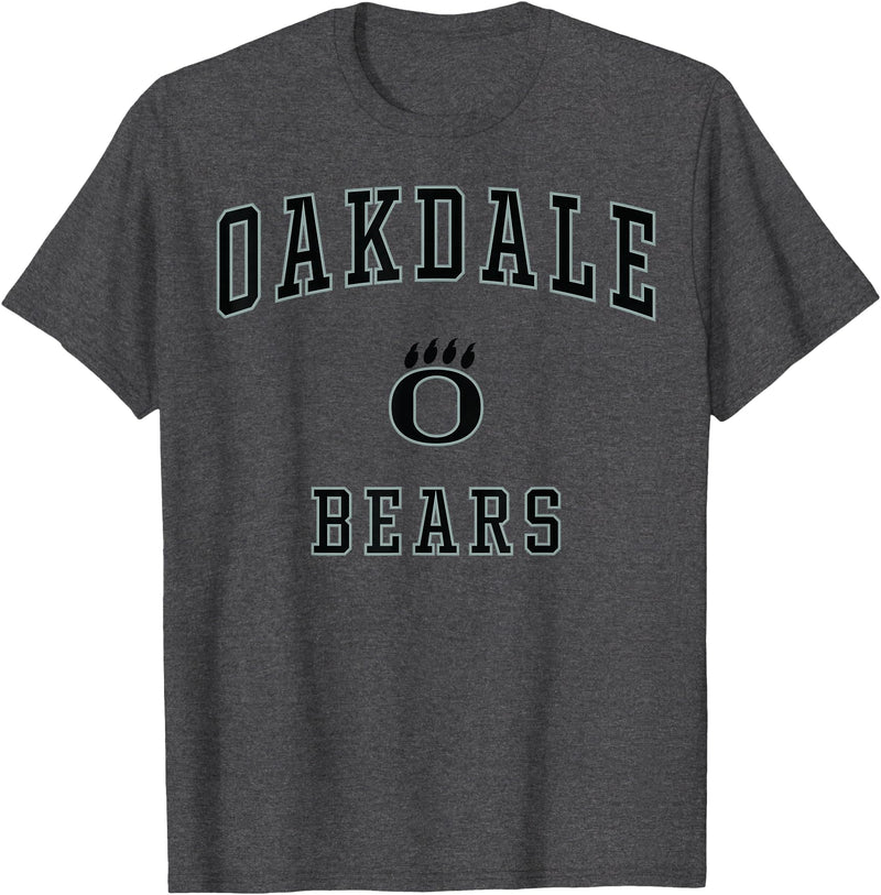 Official High School Fan Gear Oakdale High School Bears T-Shirt - Dark Heather Grey