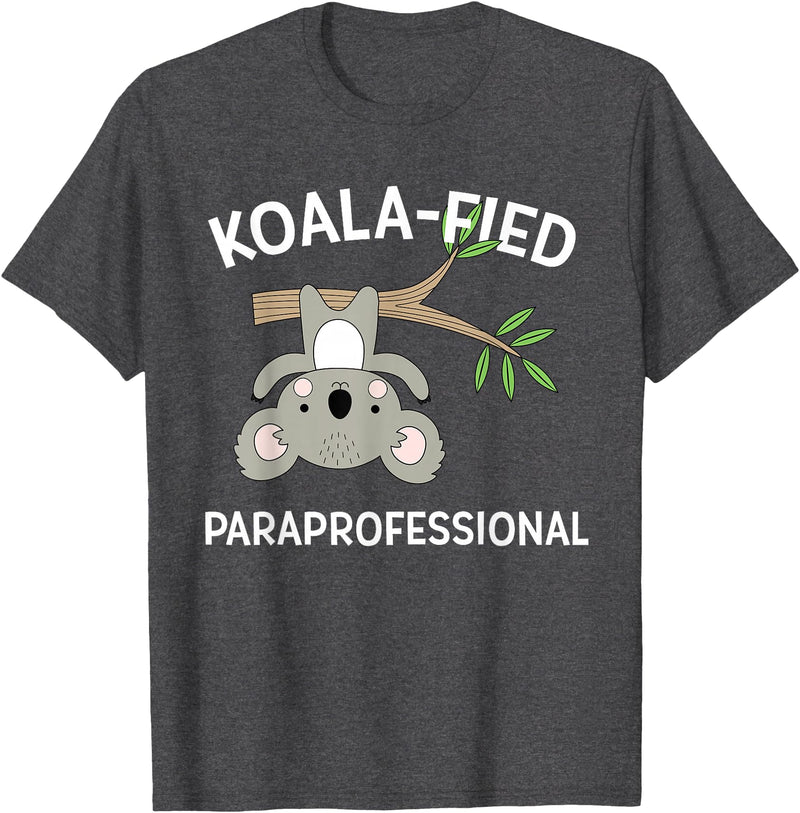 Teacher Gift T-Shirts and Apparel Cute Koala Paraprofessional Gift Appreciation T-Shirt T-Shirt - Dark Heather Grey