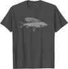 Grayling Fish Fish Grayling Graphic Fishing T-Shirt - Dark Heather Grey