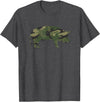 Pig Humor Co. Camo Pig Funny Camouflage Pattern Pig Army Military Colours T-Shirt - Dark Heather Grey