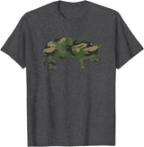 Pig Humor Co. Camo Pig Funny Camouflage Pattern Pig Army Military Colours T-Shirt - Dark Heather Grey