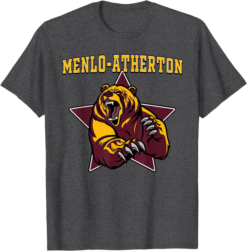 High School Team Spirit MVP Menlo-Atherton Sports Menlo-Atherton Bears High School Team Spirit T-Shirt - Dark Heather Grey