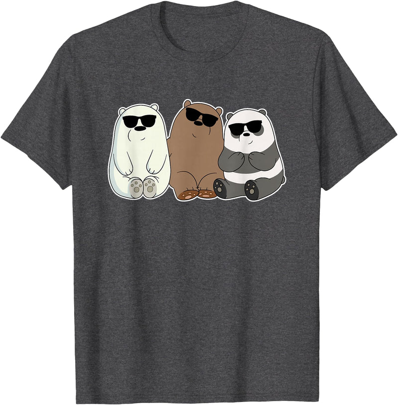 Global Warming Awareness Arctic Winter Ice Ice Bear With Sunglasses Polar Bear Plunge T-Shirt - Dark Heather Grey