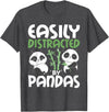 Panda Lover Shirts Easily Distracted By Pandas - Cute Kawaii Panda Bear T-Shirt - Dark Heather Grey