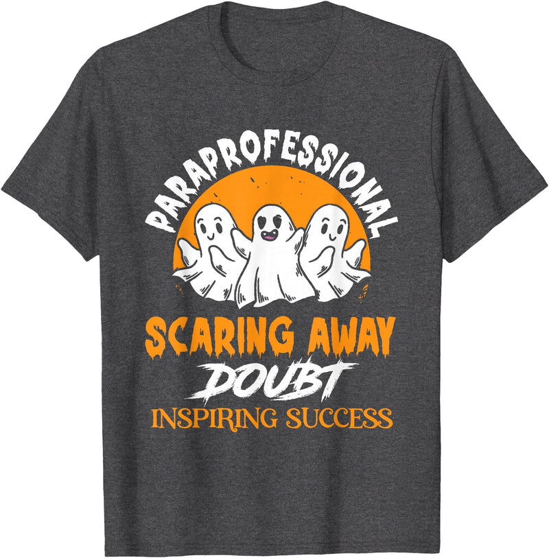 Scary Retired Profession Job Teach Retirement Halloween Paraprofessional Para Educator Teacher Parapro T-Shirt - Dark