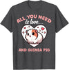 Apparel For Guinea Pig Lovers Cute All You Need Is Guinea Pigs Lover Graphic Cavy T-Shirt - Dark Heather Grey