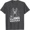 Llama Whisperer Funny Llama Lover Farm Humor The Llama Whisperer Funny Llama Lover Humor T-Shirt - Dark Heather Grey
