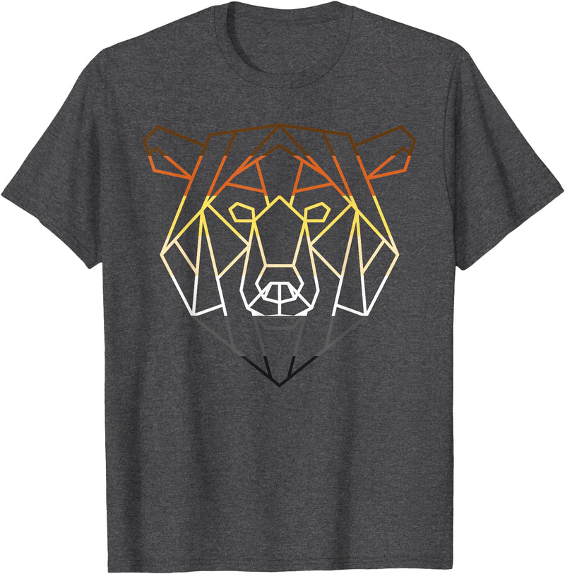 LGBT Pride Bear Flagge - Gay Bear Geschenk LGBTQ Bear Gay Pride Month - Geometric Bear T-Shirt - Dark Heather Grey