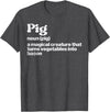 BBQ Barbecue Shirts Men Women Grilling Gifts Pig Definition Bacon Funny Bbq Barbecue Grill Men Women Kids T-Shirt - Dark Heather Grey