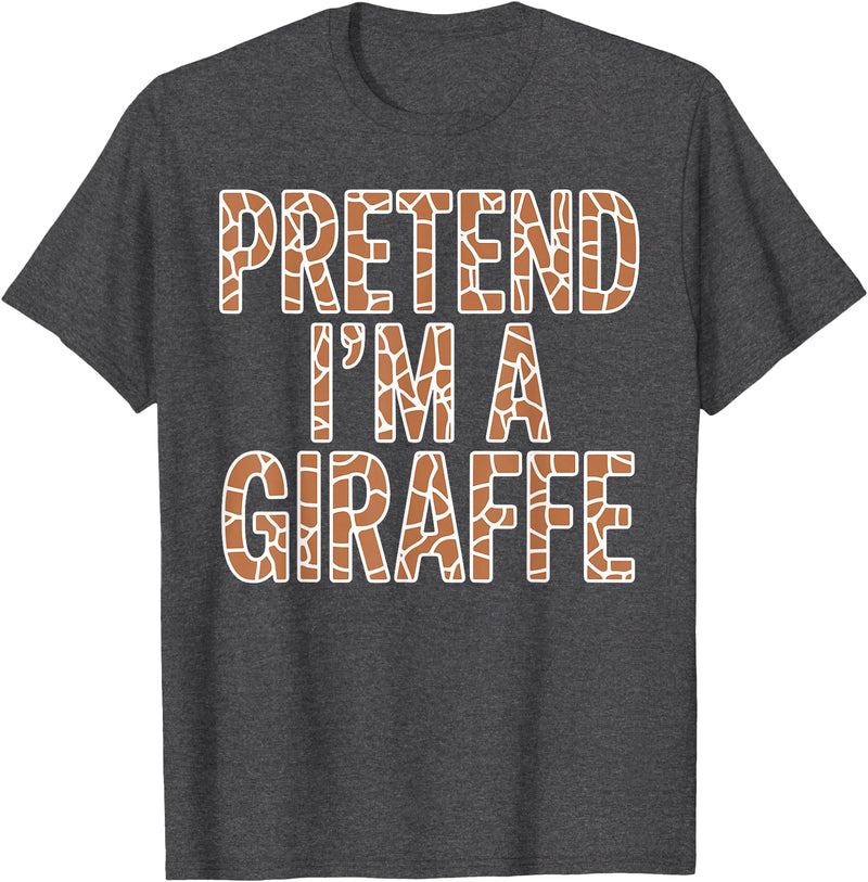 Giraffe Gift For Giraffe Lover Accessories & Stuff Cool Giraffe Art for Men Women Kids Toddler Giraffe Costume T-Shirt - Dark Heather Grey