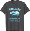 Longyearbyen am Nordkap und Spitzbergen Inseln Svalbard Spitzbergen Islands Norway Fjords with Polar Bear T-Shirt - Dark Heather Grey