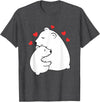 Mother's Day Clothing Gift Idea Cute Mama and Baby Polar Bear Cub Hugging Mothers Day T-Shirt - Dark Heather Grey