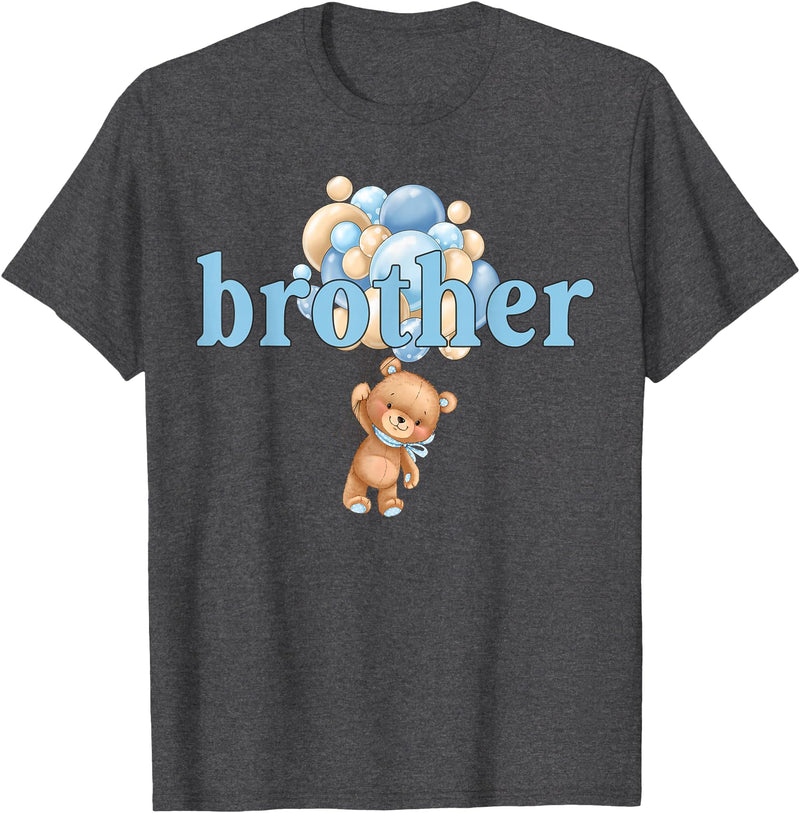 Beary 1st Birthday Boy Teddy Bear Matching Apparel Brother Teddy Bear 1st Birthday Boy Family Matching T-Shirt - Dark Heather Grey