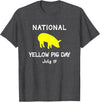 Porker Apparel Co National Yellow Pig Day T-Shirt - Dark Heather Grey