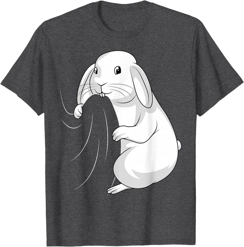 Rabbit Lovers Rabbit T-Shirt in Dark Heather Grey