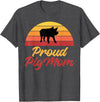 Pig Lover Gifts & Accessories Proud Pig Mom Pig Owner Pig Farmer Pig Mother T-Shirt - Dark Heather Grey