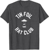 Tin Foil Hat Club with UFO Cow Abduction T-Shirt - Dark Heather Grey