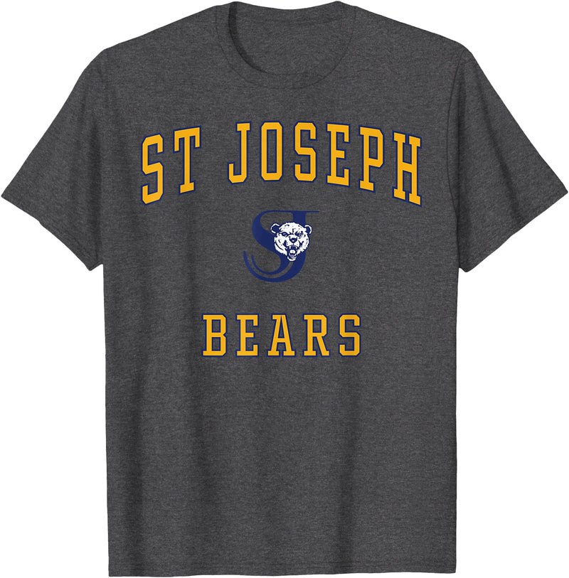 Official High School Fan Gear St. Joseph High School Bears T-Shirt - Dark Heather Grey