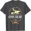 Matching Family Grandma Bear Boho by Foxio Grandma Bear Floral Family Fun Boho Bear T-Shirt - Dark Heather Grey