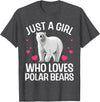 Polar Bear Gift Polar Bear Accessories & Stuff Funny Polar Bear Art For Girls Kids Youth Polar Bear Lovers T-Shirt - Dark Heather Grey