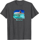 Swimming Pigs of Bahama Beach Swimming Pigs - Bahamas T-Shirt - Dark Heather Grey
