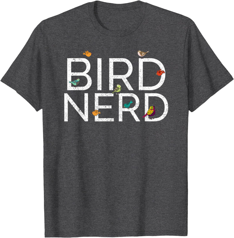 EpicWear Bird Nerd Bird Watcher Watching tshirt T-Shirt - Dark Heather Grey