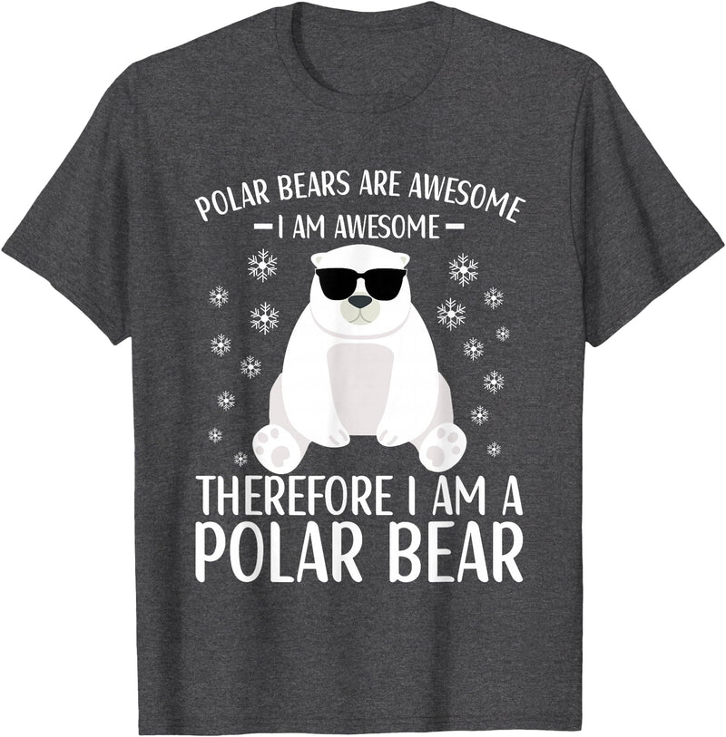 Polar Bears Accessories for Men Women & Kids Polar Bear Quote Cool Polar Bears Apparel for Kids T-Shirt - Dark Heather Grey
