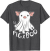 Ghost Pig Farm Halloween Costume Animal Lover Ghost Pig Costume Pig A Boo Farmer Animal Halloween Costume T-Shirt - Dark Heather Grey