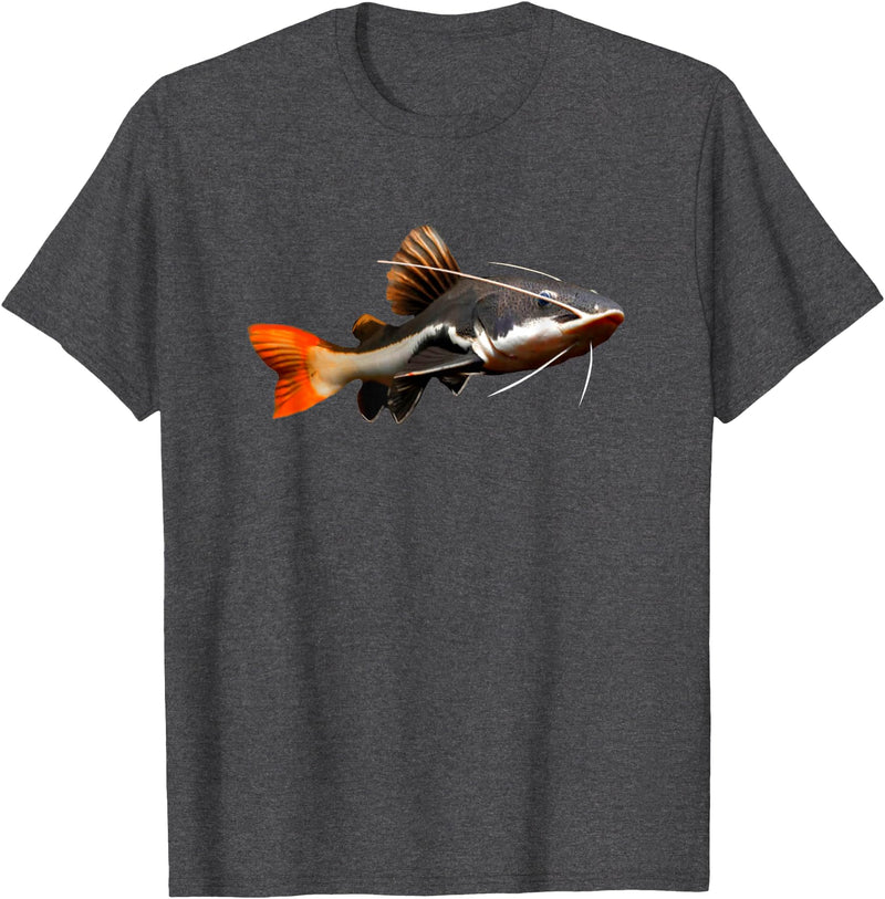 Redtail Catfish Keepers Tees Redtail Catfish Large Aquarium Fish Tank Catfish Lovers T-Shirt - Dark Heather Grey