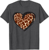 Giraffe Pattern Graphic Apparel Heart Giraffe Print for Giraffe Lover T-Shirt - Dark Heather Grey