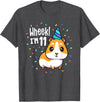 Guinea Pig Birthday by Joy Haus Guinea Pig Birthday Party Wheek Kid 11 Year Old 11th Outfit T-Shirt - Dark Heather Grey