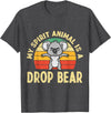 Mythical Creature Gag Gift Designs Australian Feral Koala, Spirit Animal Drop Bear T-Shirt - Dark Heather Grey