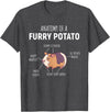 Sweet Anatomy of a Furry Potato Guinea Pig Gifts Anatomy of A Furry Potato Guinea Pig Lover Gift T-Shirt Small - Dark Heather Grey