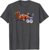 Sports Horse Race and Harness Racing T-shirt T-Shirt - Dark Heather Grey
