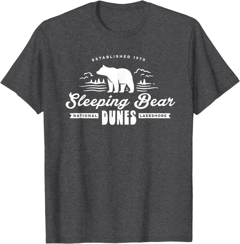 EHS Sleeping Bear Dunes Michigan National Park Souvenir T-Shirt - Dark Heather Grey