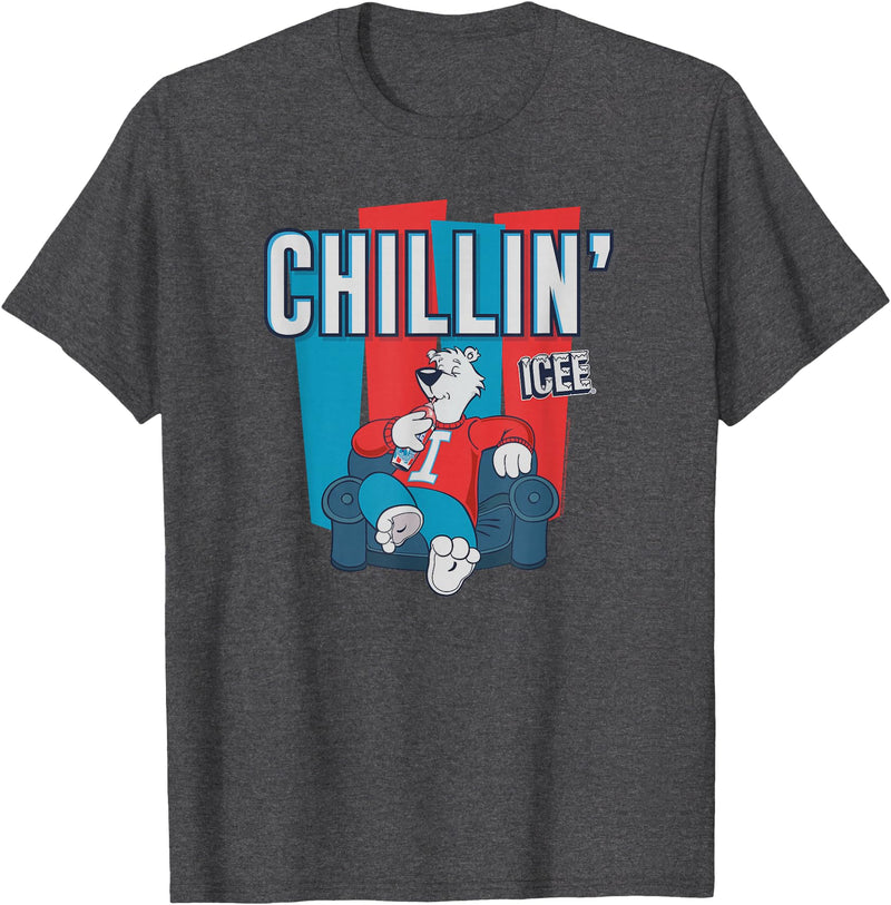 ICEE Bear Classic Sofa Chillin' Logo T-Shirt - Dark Heather Grey
