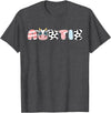 Cow Matching Family Outfit Costume Apparel Auntie Girl Birthday Matching Family Cow Farm Animal Aunt T-Shirt - Dark Heather