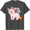 UnicornBreak Co. Piggycorn Pig Unicorn Pig Lovers T-Shirt - Dark Heather Grey