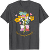Peppa Pig Don't Worry Be Happy Floral Logo T-Shirt - Dark Heather Grey