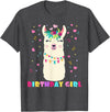 Llamazing Birthday Party Outfit Llama Lovers Birthday Girl Cute Llama Alpaca Kids Llamazing T-Shirt - Dark Heather Grey