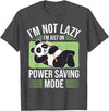 Cute Panda Gifts Panda Bear - Power Saving Mode - Panda T-Shirt - Dark Heather Grey