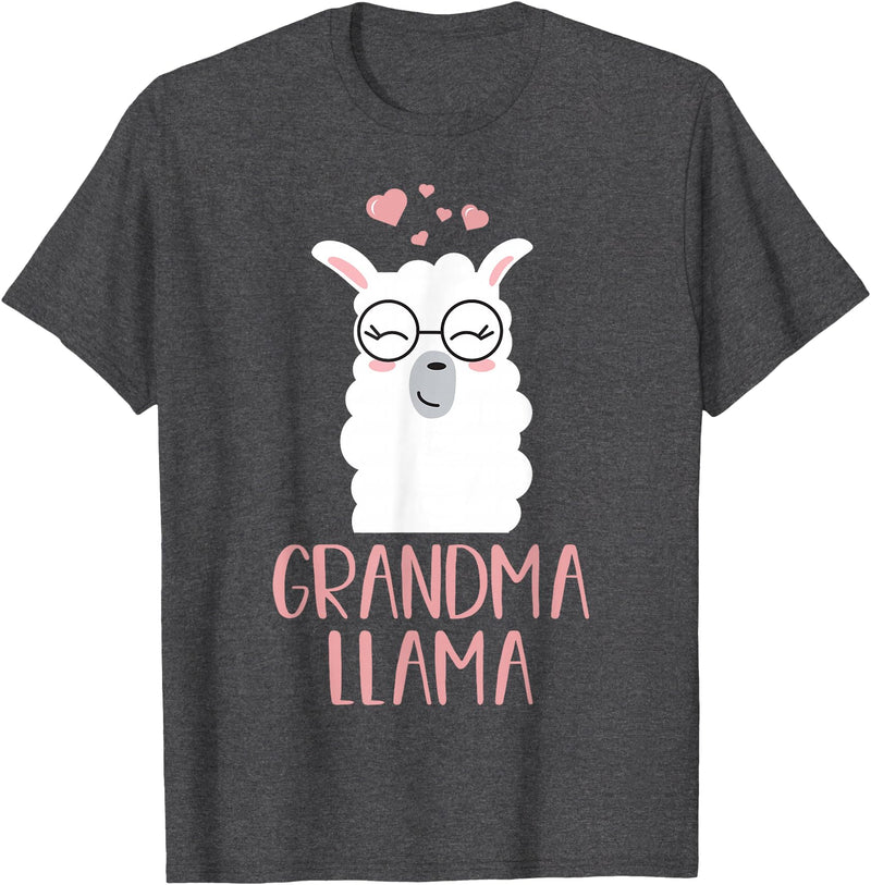 Grandma Llama Apparel Co Grandma Llama Cute Grandmother Gift T-Shirt - Dark Heather Grey